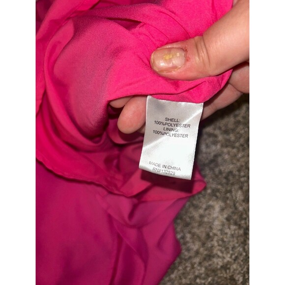 Superdown Hot Pink Long Sleeve Romper Deep V Festival Concert M - Picture 6 of 6